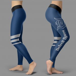 Through Great Logo Spread Body Striped Circle Detroit Tigers Leggings