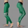 Through Great Logo Spread Body Striped Circle Eastern Michigan Eagles Leggings