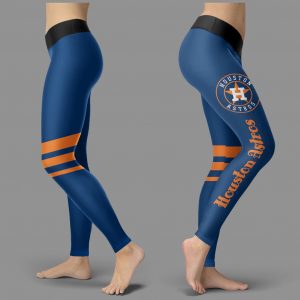 Through Great Logo Spread Body Striped Circle Houston Astros Leggings