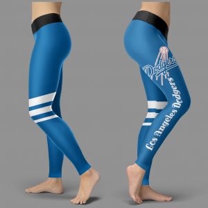 Through Great Logo Spread Body Striped Circle Los Angeles Dodgers Leggings