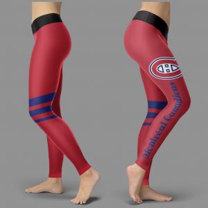 Through Great Logo Spread Body Striped Circle Montreal Canadiens Leggings
