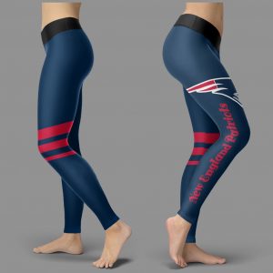 Through Great Logo Spread Body Striped Circle New England Patriots Leggings