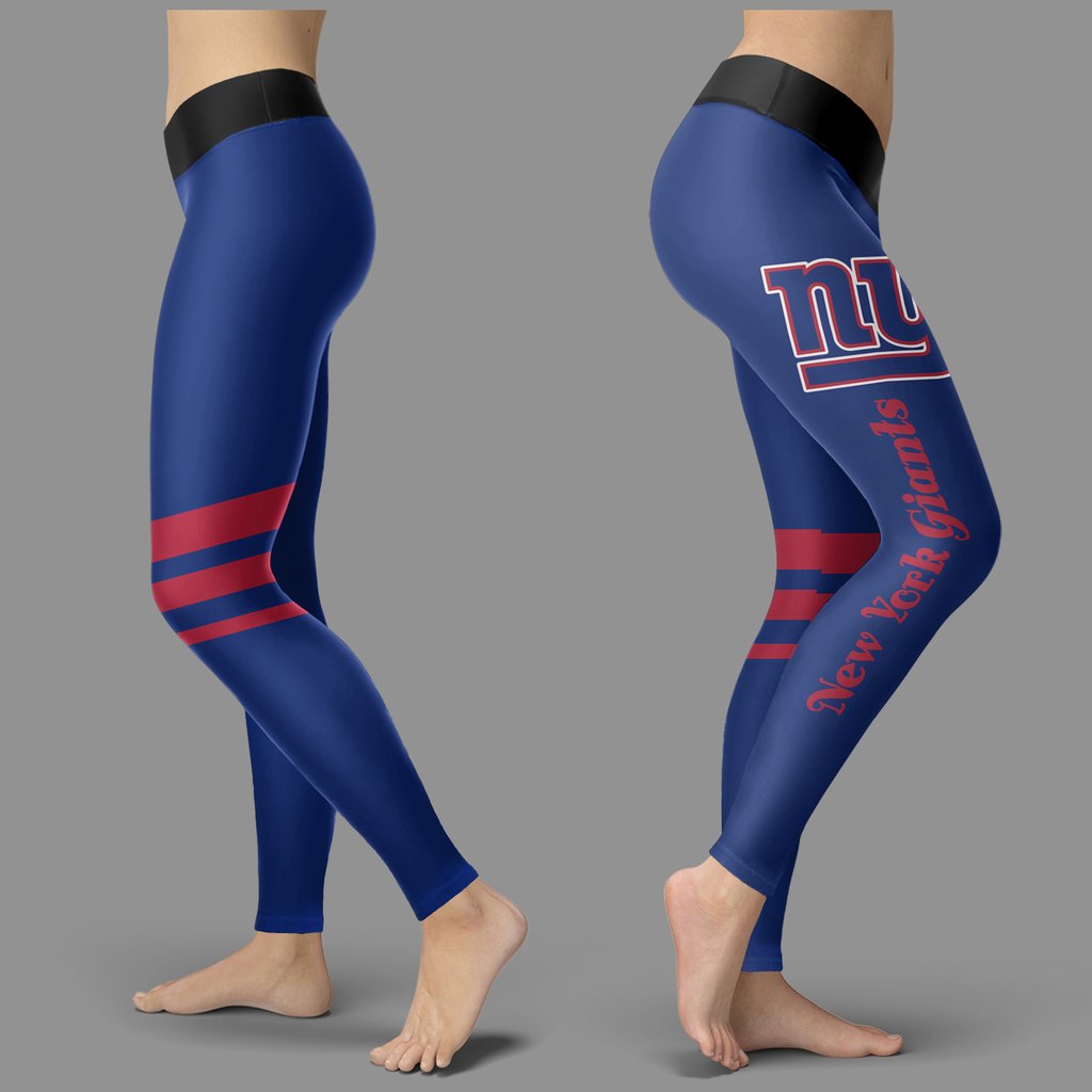 Through Great Logo Spread Body Striped Circle New York Giants Leggings Through Great Logo Spread Body Striped Circle New York Giants Leggings
