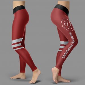 Through Great Logo Spread Body Striped Circle Oklahoma Sooners Leggings