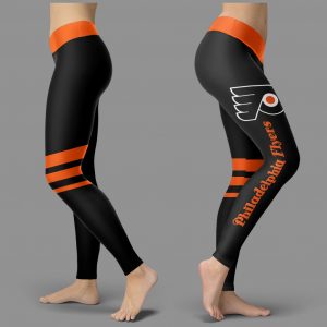 Through Great Logo Spread Body Striped Circle Philadelphia Flyers Leggings