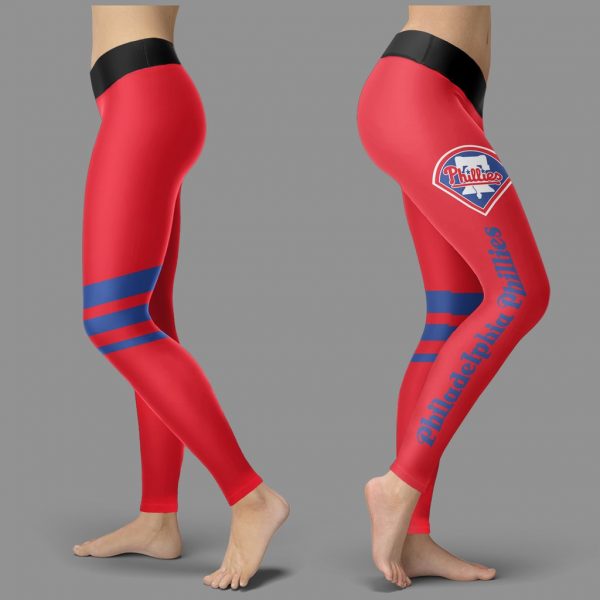 Through Great Logo Spread Body Striped Circle Philadelphia Phillies Leggings