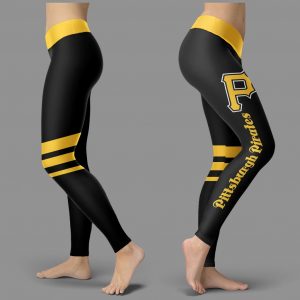 Through Great Logo Spread Body Striped Circle Pittsburgh Pirates Leggings