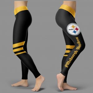 Through Great Logo Spread Body Striped Circle Pittsburgh Steelers Leggings