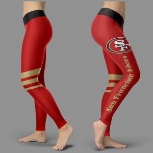 Through Great Logo Spread Body Striped Circle San Francisco 49ers Leggings