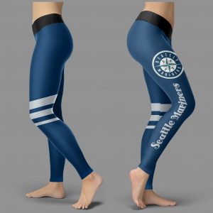 Through Great Logo Spread Body Striped Circle Seattle Mariners Leggings