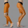 Through Great Logo Spread Body Striped Circle Texas Longhorns Leggings