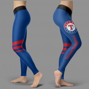 Through Great Logo Spread Body Striped Circle Texas Rangers Leggings