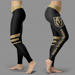 Through Great Logo Spread Body Striped Circle Vegas Golden Knights Leggings