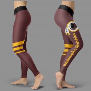 Through Great Logo Spread Body Striped Circle Washington Redskins Leggings