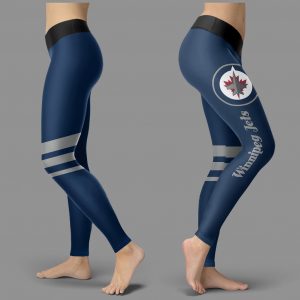 Through Great Logo Spread Body Striped Circle Winnipeg Jets Leggings